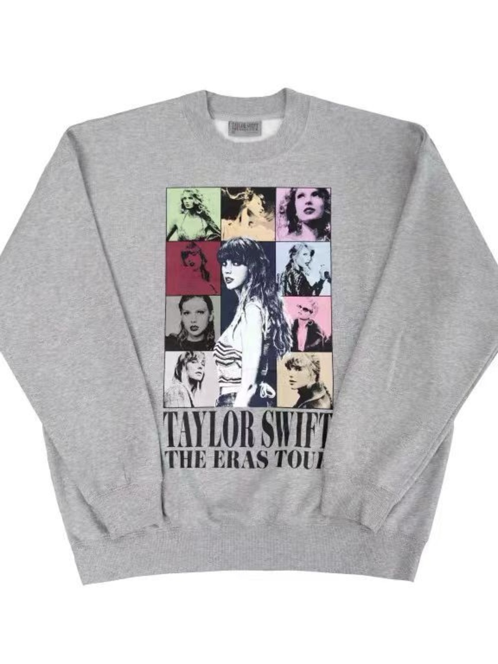 Taylor Swift Grey The Eras Tour Crew Sweatshirt Small